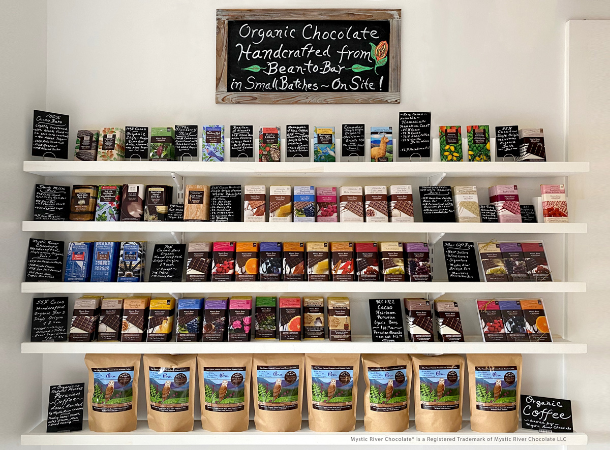 Mystic River Chocolate Cafe Handcrafted Chocolate Bars Made On-site