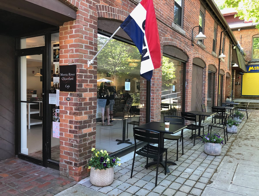 Find Mystic River Chocolate at 12 Water Street, Mystic Connecticut.  Offering handcrafted chocolate, soft serve ice cream, confections,  exquisite coffee and espresso, unique gifts and more!